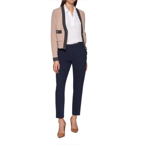 Tommy Hilfiger Women's Contrast Button Front Cardigan Sweater - Picture 3 of 9